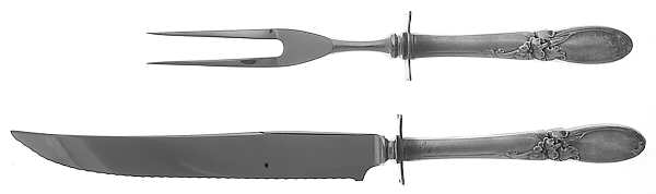 White Orchid (Silverplate, 1953) Small Stainless Blade 2-Piece Steak Carving Set