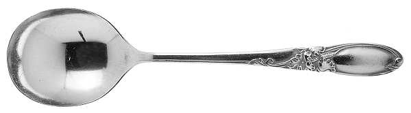 White Orchid (Silverplate, 1953) Round Bowl Soup Spoon (Gumbo)