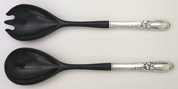 White Orchid (Silverplate, 1953) Plastic Bowl 2-Piece Salad Set