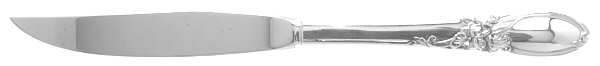 White Orchid (Silverplate, 1953) Steak Knife Individual Hollow, No Serrate HC