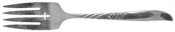 Wildwood I-Always (Silverplate, 1958) Medium Solid Cold Meat Serving Fork