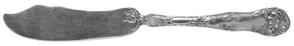Wild Rose (Silverplate, 1904) Flat Handle Master Butter Knife