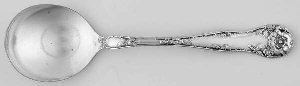 Wild Rose (Silverplate, 1904) Round Bowl Soup Spoon (Cream Soup)