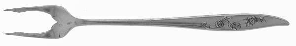 Young Love (Sterling, 1958) Short Handle Pickle/Olive Fork by Oneida Silver