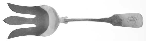 Fiddleback-Old (Sterling, 1810) Oversize Solid Salad Servng Fork