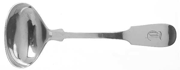 Fiddleback-Old (Sterling, 1810) Solid Piece Cream Ladle