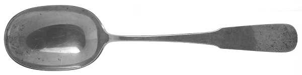 Fiddleback-Old (Sterling, 1810) Solid Salad Serving Spoon