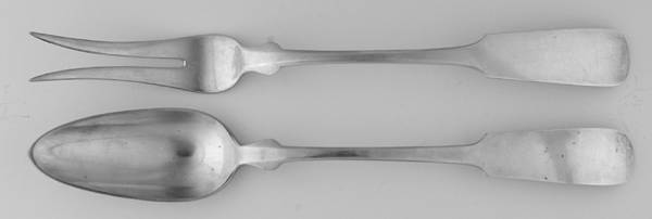 Fiddleback-Old (Sterling, 1810) Serving Solid, 2-Piece Chop Set