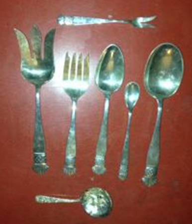 Grenada (Sterling, 1960) Large Solid Cold Meat Serving Fork