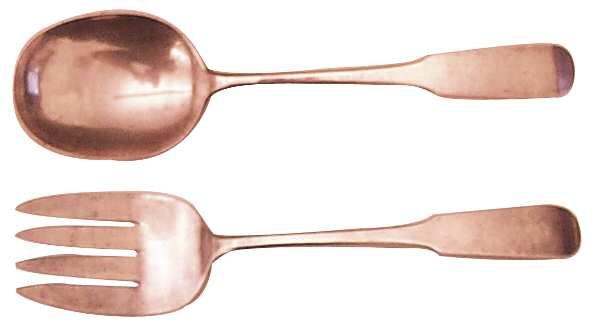 Moulton Gold (Sterling, Gold Vermeil) (2 Pc) Solid Salad Set