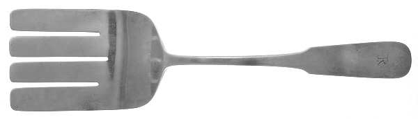 Moulton (Sterling, 1800) Large Solid Asparagus Serving Fork