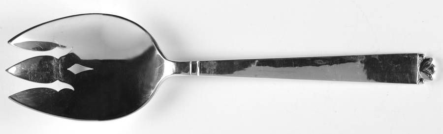 Oak Leaf (Sterling, 1939, No Signature Marks) Solid Salad Serving Fork