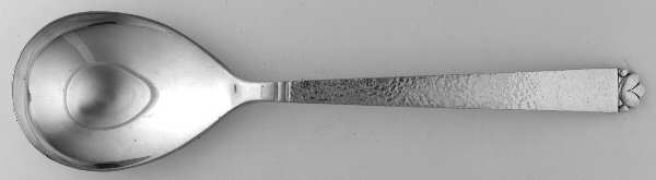 Oak Leaf (Sterling, 1939, No Signature Marks) Oversize Solid Salad Serving Spoon