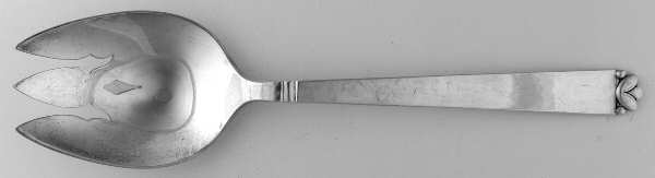 Oak Leaf (Sterling, 1939, No Signature Marks) Oversize Solid Salad Servng Fork