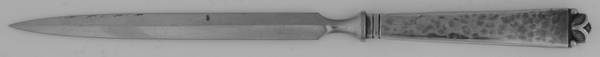 Oak Leaf (Sterling, 1939, No Signature Marks) Letter Opener with Stainless Blade