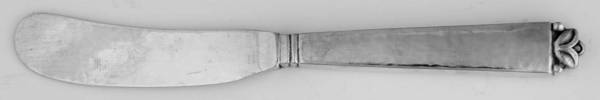 Oak Leaf (Sterling, 1939, No Signature Marks) Hollow Handle Paddle Butter Spreader (Solid)