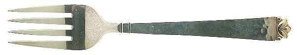 Oak Leaf Gold (Sterling, 1965, Gold Accent) Individual Salad Fork