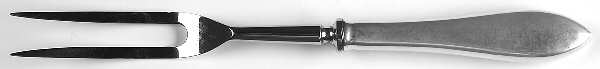 Old Newbury (Sterling, 1800) Small Steak Carving Fork with Stainless Prongs