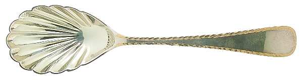 York (Sterling-Gold Ac 1976) Sugar Shell Spoon