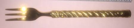 Golden Torsade (Gold Electroplate) Cocktail/Seafood Fork