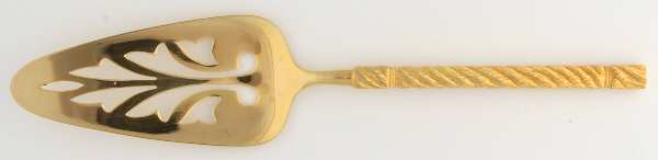 Golden Torsade (Gold Electroplate) Solid Pierced Pie Server