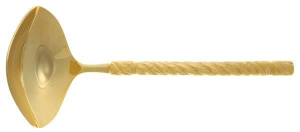 Golden Torsade (Gold Electroplate) Solid Gravy Ladle