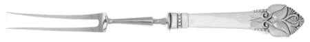 Greta (Sterling) Small Steak Carving Fork with Stainless Prongs
