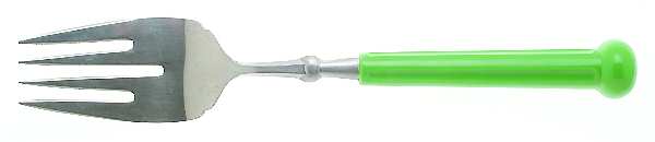 Fashion Wear-Lime Green (Stainless) Large Solid Cold Meat Serving Fork