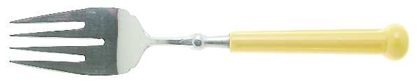 Fashion Wear-Yellow (Stainless) Large Solid Cold Meat Serving Fork