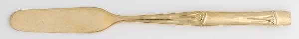 OXH5 (GOLD ELECTROPLATE) Flat Handle Butter Spreader