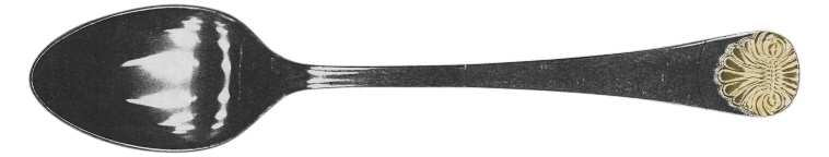 OXH54 (STNLS, GOLD ACCENT) Teaspoon