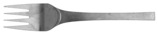 Zeus-Glossy (Stainless) Medium Solid Cold Meat Serving Fork