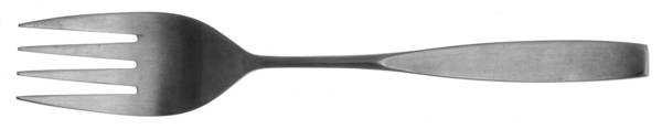 Secretariat (Stainless, Satin, Thin Handle) Medium Solid Cold Meat Serving Fork