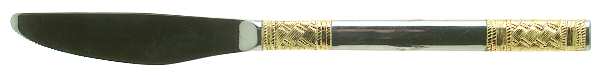 Weave (Stainless, Gold Accent) Modern Solid Knife