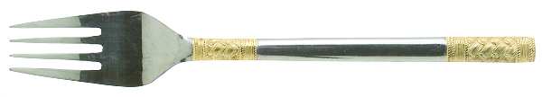 Weave (Stainless, Gold Accent) Individual Salad Fork
