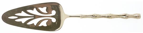 Gold Jade (Gold Electroplate) Solid Pierced Pie Server
