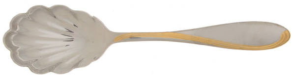 Golden Camber (Stainless, Gold Accent) Sugar Shell Spoon