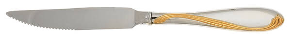Golden Camber (Stainless, Gold Accent) Steak Knife Individual Hollow, Serrate HC