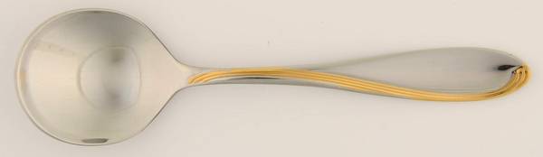 Golden Camber (Stainless, Gold Accent) Round Bowl Soup Spoon (Cream Soup)