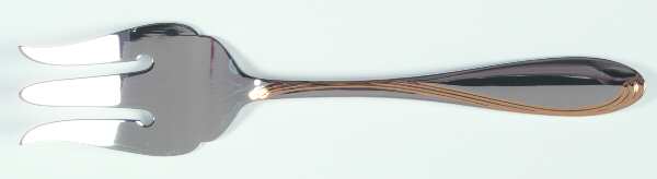 Golden Camber (Stainless, Gold Accent) Medium Solid Cold Meat Serving Fork