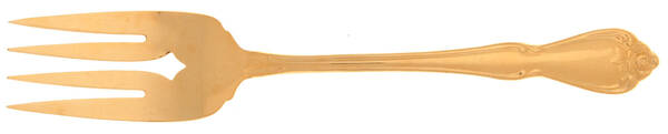 Golden Arbor Rose-True Rose Medium Solid Cold Meat Serving Fork
