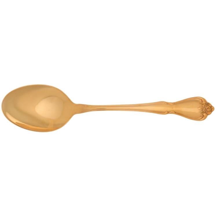 Golden Arbor Rose-True Rose Place/Oval Soup Spoon