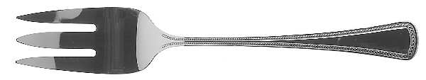 Golden Needlepoint-Beadedartistry Medium Solid Cold Meat Serving Fork