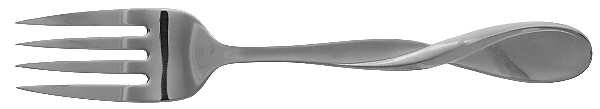 Satin Aquarius (Stainless) Medium Solid Cold Meat Serving Fork