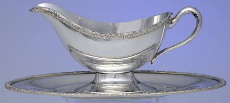 Brookline (Silverplate Hollowware) Plated Gravy Boat & Underplate