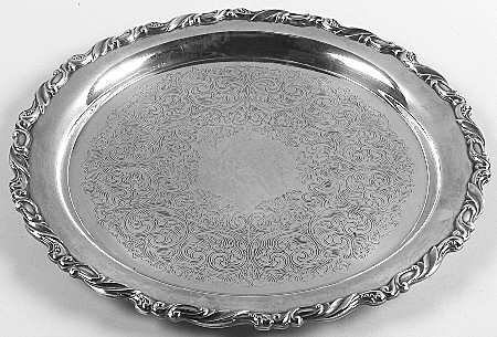Sea Crest (Silverplate, Hollowware) Round Silverplate Tray