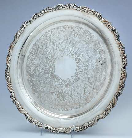 Sea Crest (Silverplate, Hollowware) Round Silverplate Tray