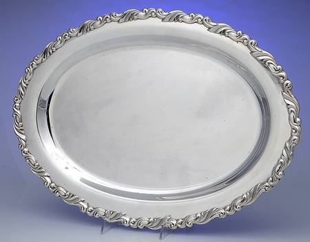 Sea Crest (Silverplate, Hollowware) Medium Silverplate Waiter Tray