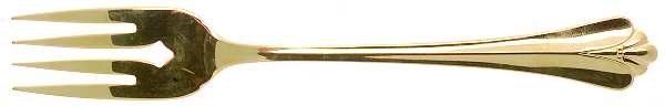 Golden Royal Flute (Gold Electroplate) Individual Salad Fork