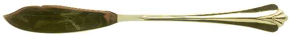 Golden Royal Flute (Gold Electroplate) Flat Handle Master Butter Knife